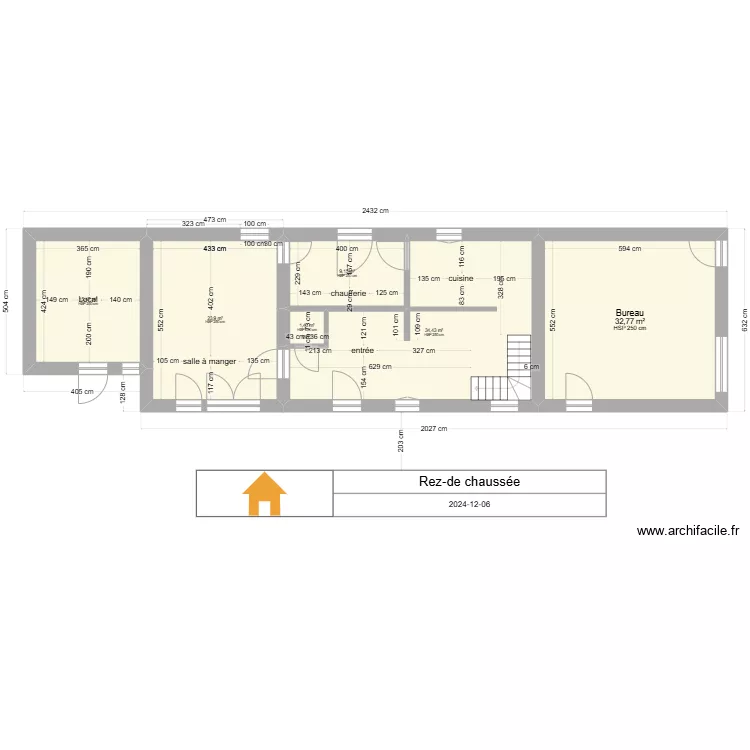 Rez-de-chauss&eacute;e. Plan de 