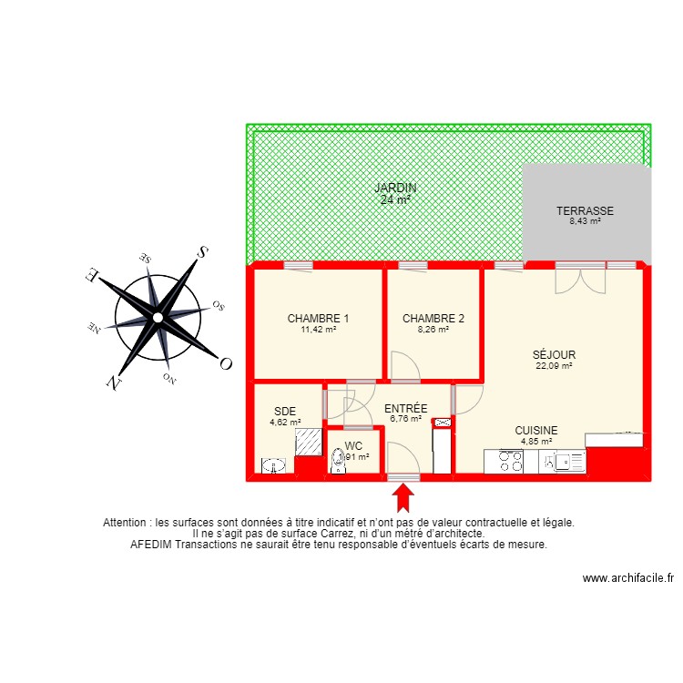 BI19514 -. Plan de 12 pièces et 113 m2