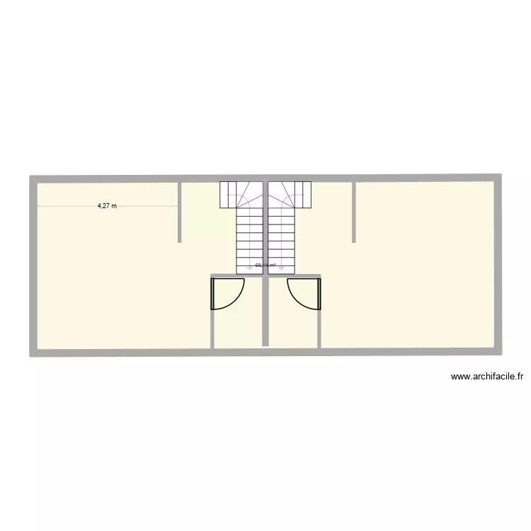 CLOS JACQUARD. Plan de 1  et 69 m²