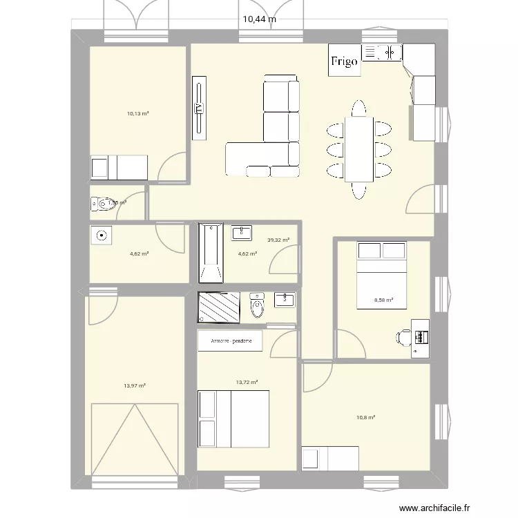 Lebarp 2. Plan de 9  et 169 m²
