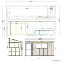 aménagement préau / Langrune / Bruno Ly/ plan debit