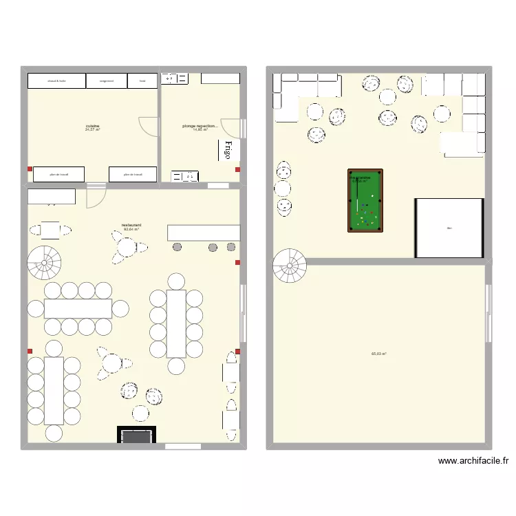 resto grange ATB. Plan de 