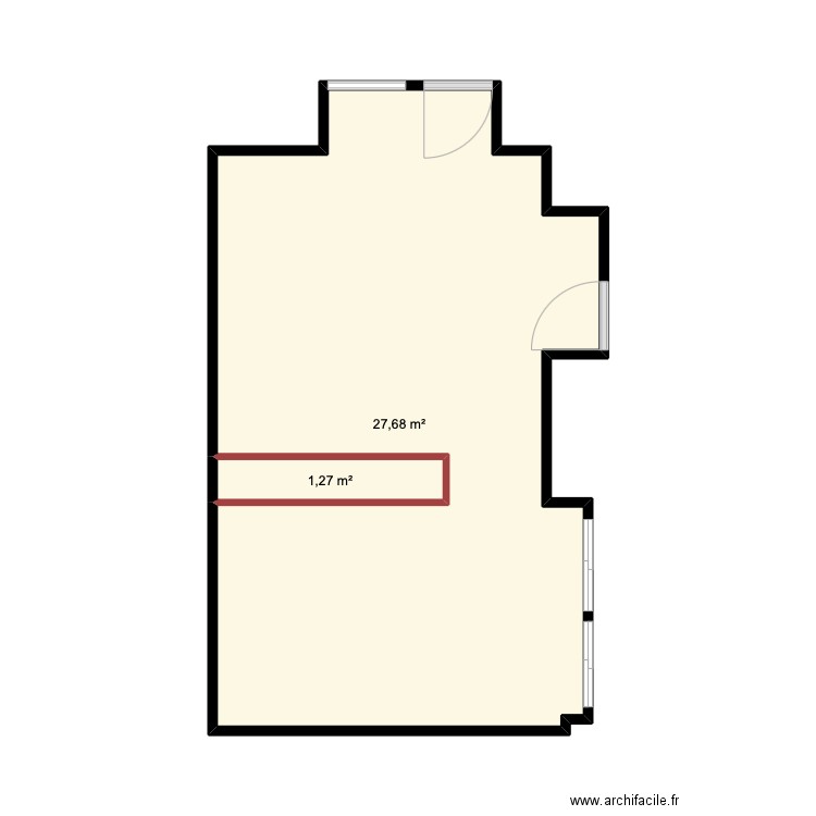 MAGMA. Plan de 2 pièces et 29 m2