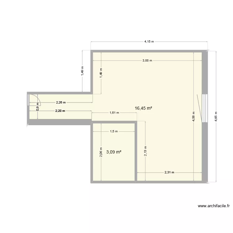 samoens. Plan de 2  et 20 m²