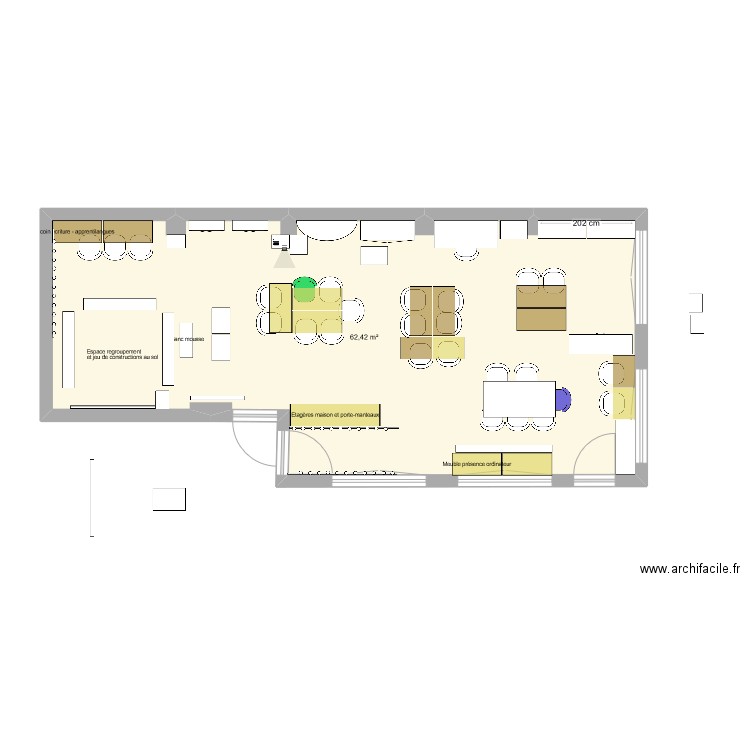 Algéco école 2024-2025 V3. Plan de 0 pièce et 0 m2