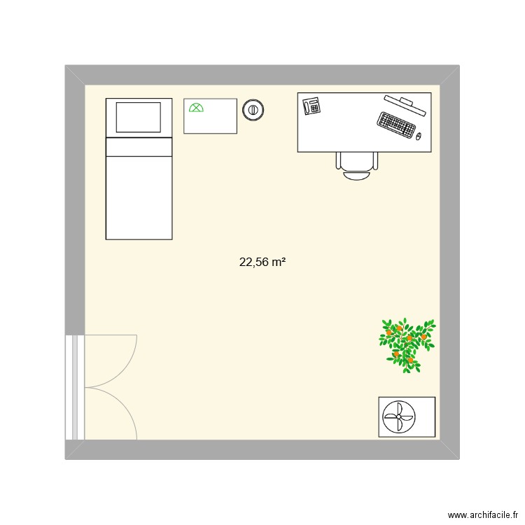 ESTHETIQUE. Plan de 1 pièce et 23 m2