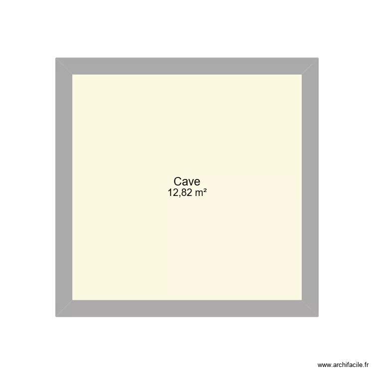 cave pernes. Plan de 1  et 13 m²