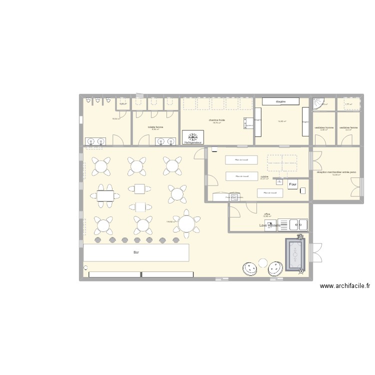 ridel perrine plan cuisine . Plan de 13 pièces et 250 m2