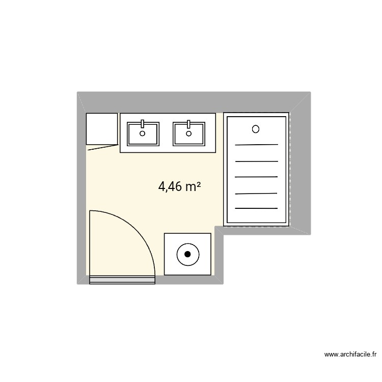 SALLE de BAIN. Plan de 0 pièce et 0 m2