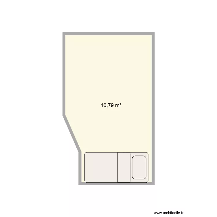 Chambre Gab. Plan de 1 et 11 m² Chambre Gab. Plan de 1 et 11 m²