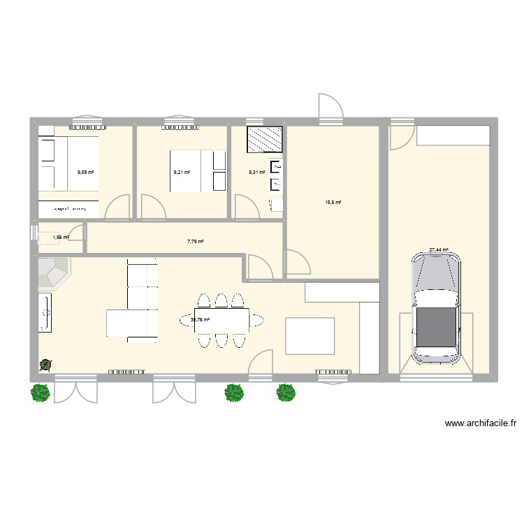 Petite Maison. Plan de 0 pièce et 0 m2