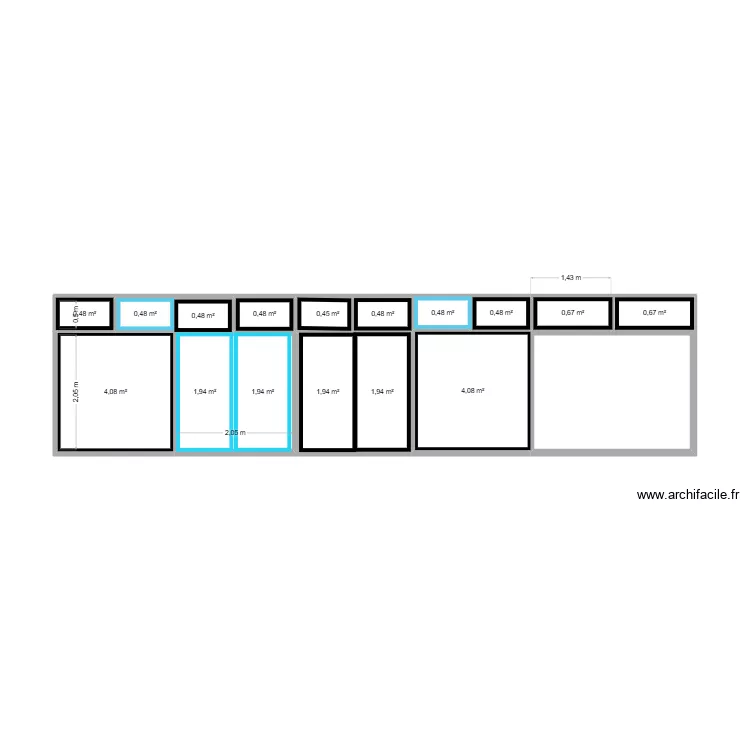 aluminium veranda. Plan de 