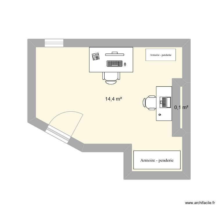 bureau. Plan de 0 pièce et 0 m2