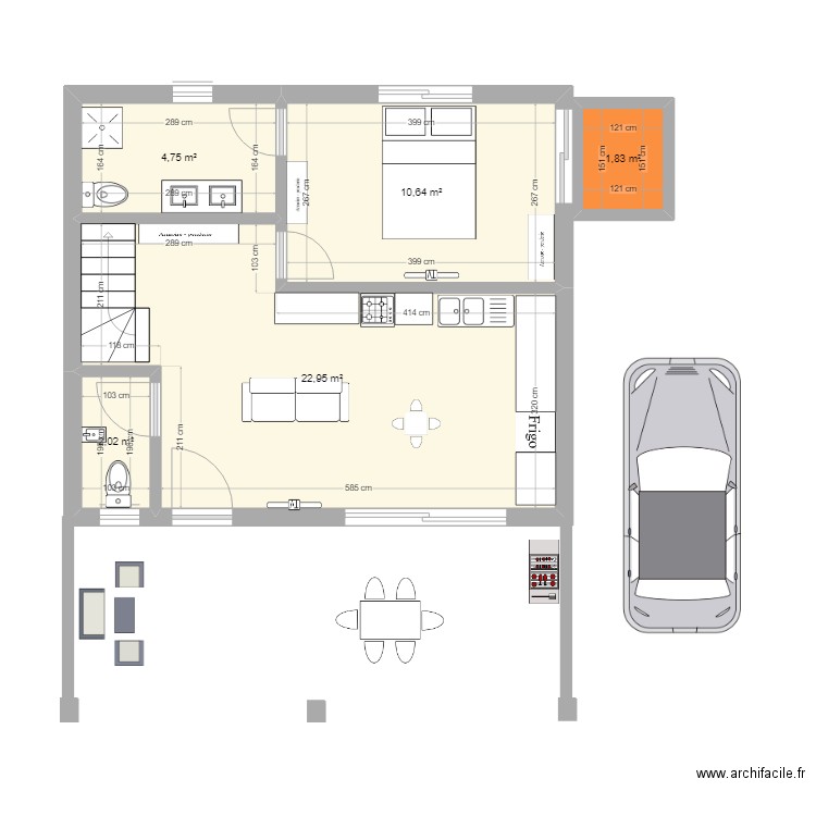 Diani Draft 2  Mykonos. Plan de 9 pièces et 84 m2