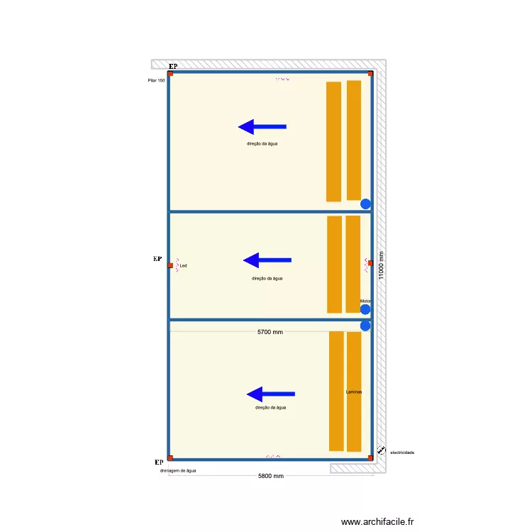 Wesler Projet 2. Plan de 3  et 62 m²