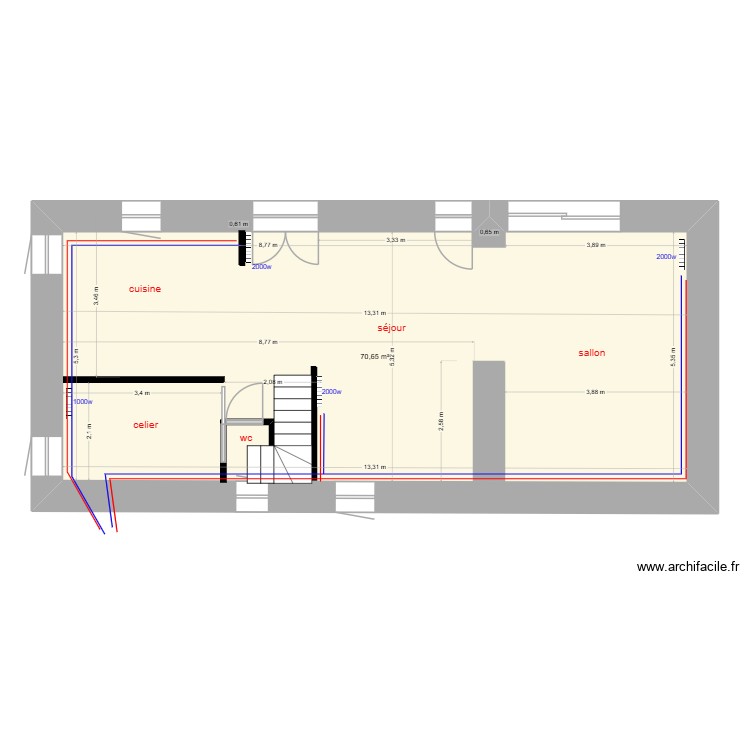 RDC radiateur. Plan de 0 pièce et 0 m2