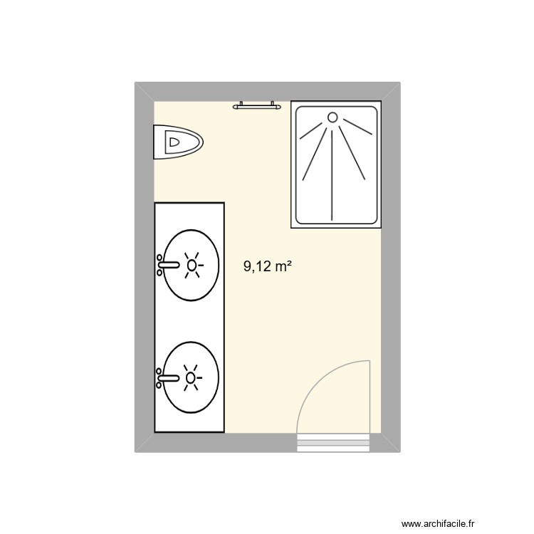 SDB V2. Plan de 0 pièce et 0 m2