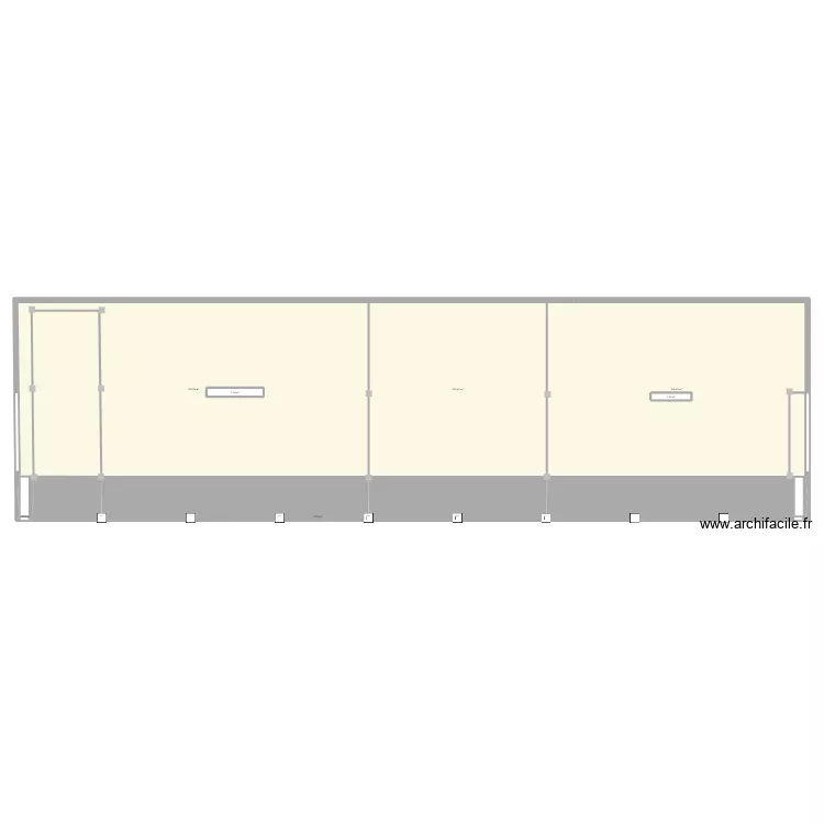 sales. Plan de 7  et 550 m²