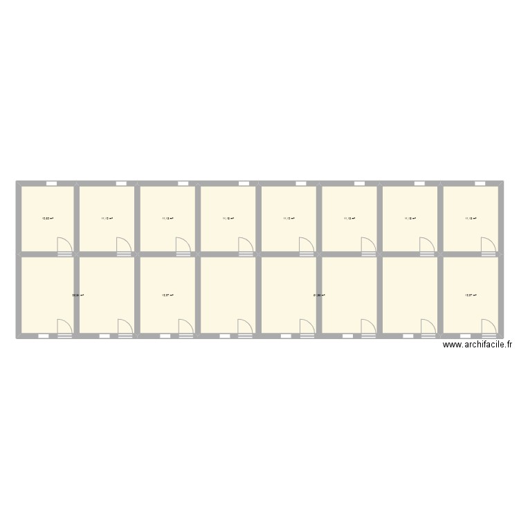 8 chambres salon. Plan de 12 pièces et 192 m2