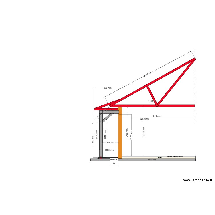 COUPE4bis. Plan de 0 pièce et 0 m2
