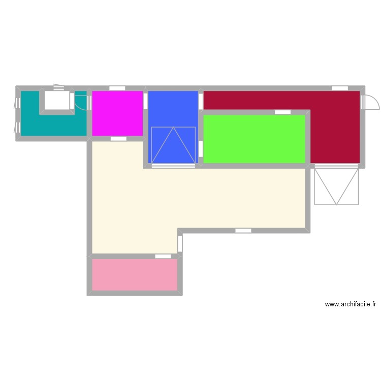 plan magasin. Plan de 8 pièces et 116 m2