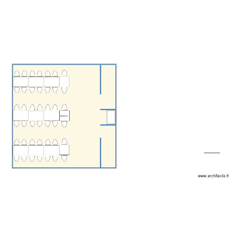 PLAN AEROPORT. Plan de 1 pièce et 69 m2