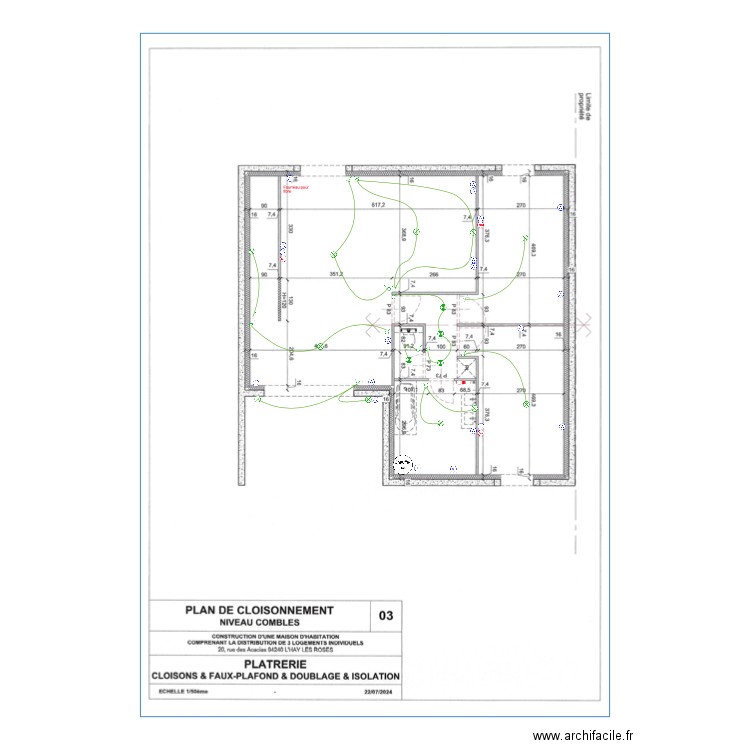 R+2 Vaudaine. Plan de 0 pièce et 0 m2