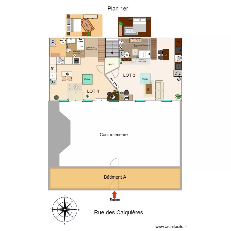 Plan Projection Etage. Plan de 