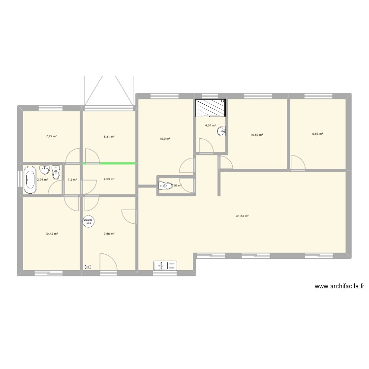 talmont id1. Plan de 13 pièces et 121 m2