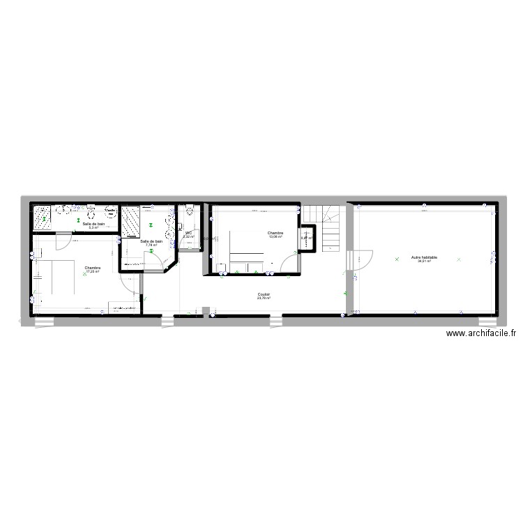 Calvignac. Plan de 14 pièces et 509 m2