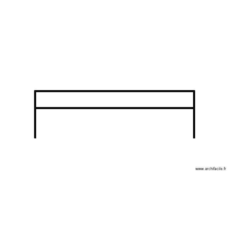 MMMM. Plan de 1 pièce et 2 m2