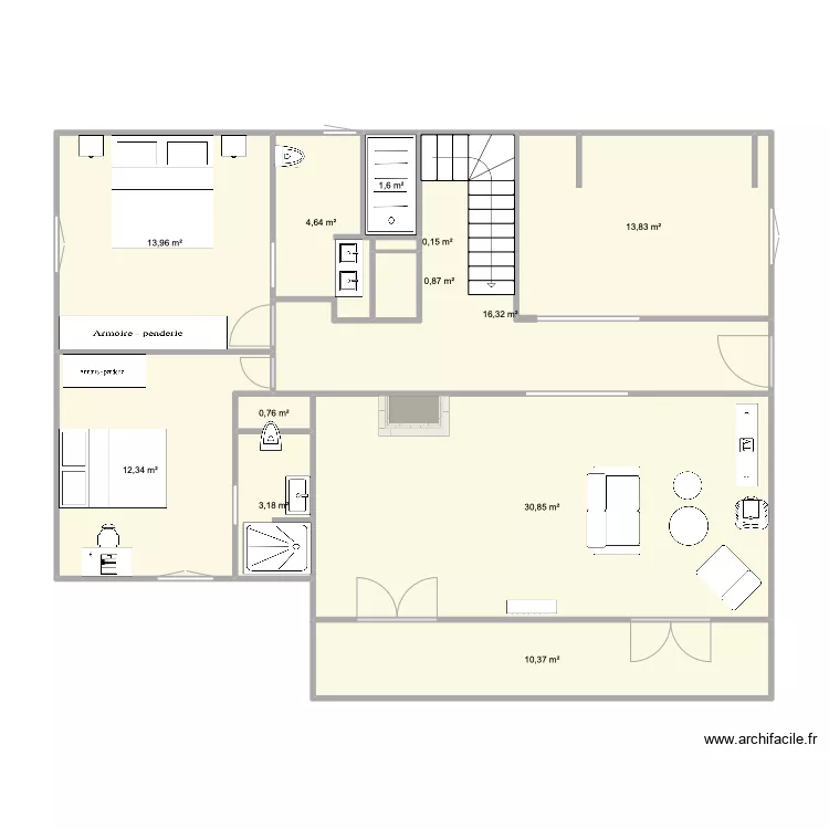 CHAMBRE NOUS. Plan de 
