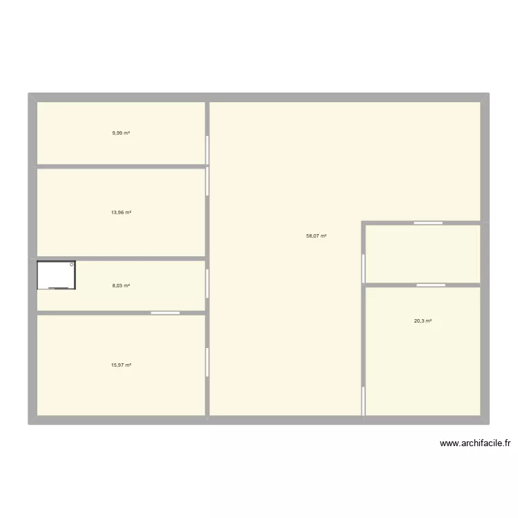 maison. Plan de 6  et 126 m²