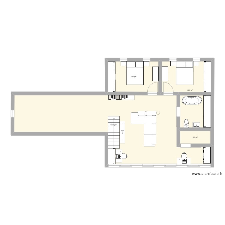 maison 2 ieme. Plan de 4 pièces et 86 m2