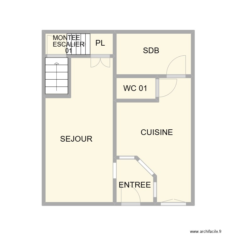 PLAN ST GILLES RDC AM. Plan de 8 pièces et 23 m2