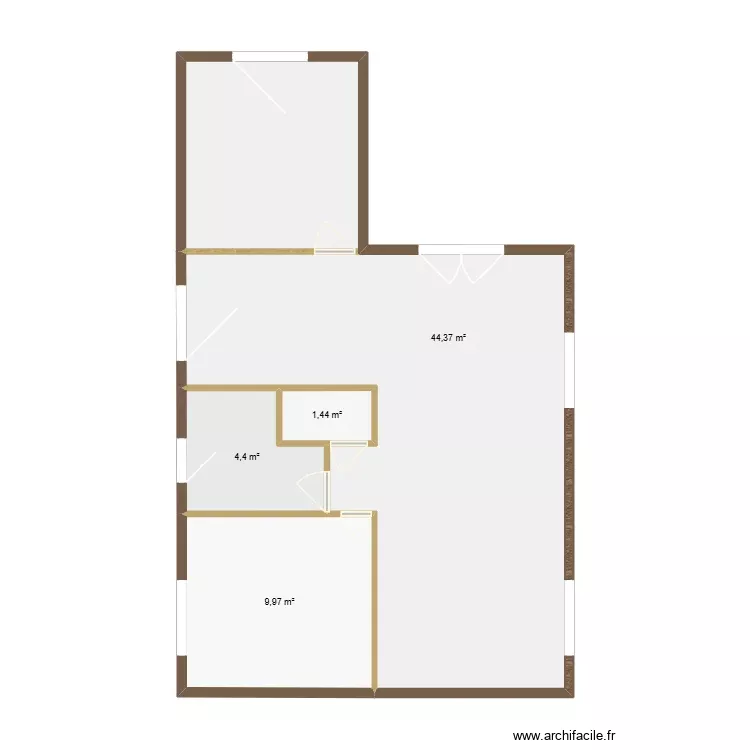 Kristine. Plan de 4 Pièces et 60 m² Kristine. Plan de 4 Pièces et 60 m²