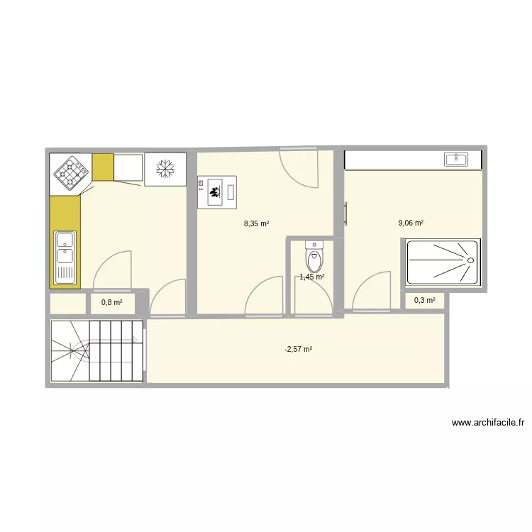 salle de bain. Plan de 6 et 29 m² salle de bain. Plan de 6 et 29 m²