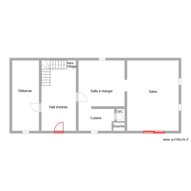 Cere_Plan. Plan de 5 pièces et 94 m2