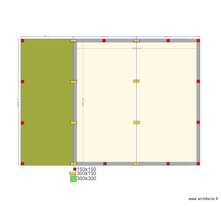 Сваи Губино. Plan de 2 pièces et 46 m2