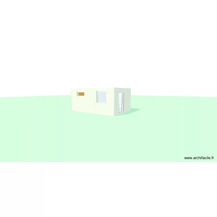 extension 3d. Plan de 3  et 25 m²