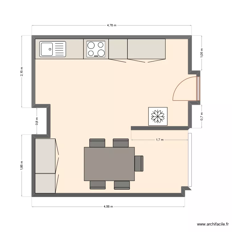 cuisine grignoux. Plan de 1 et 21 m² cuisine grignoux. Plan de 1 et 21 m²