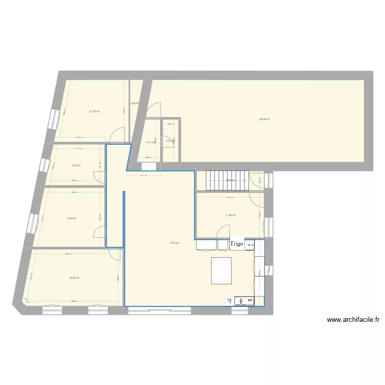 Maison APRES TRAVAUX. Plan de Maison APRES TRAVAUX. Plan de