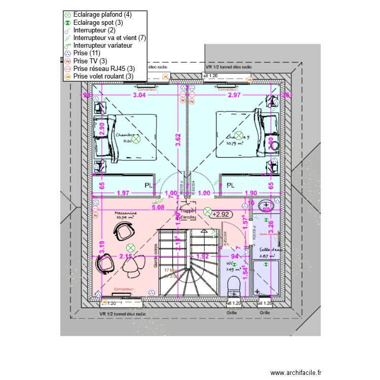 MARCON R+1. Plan de 0 pièce et 0 m2