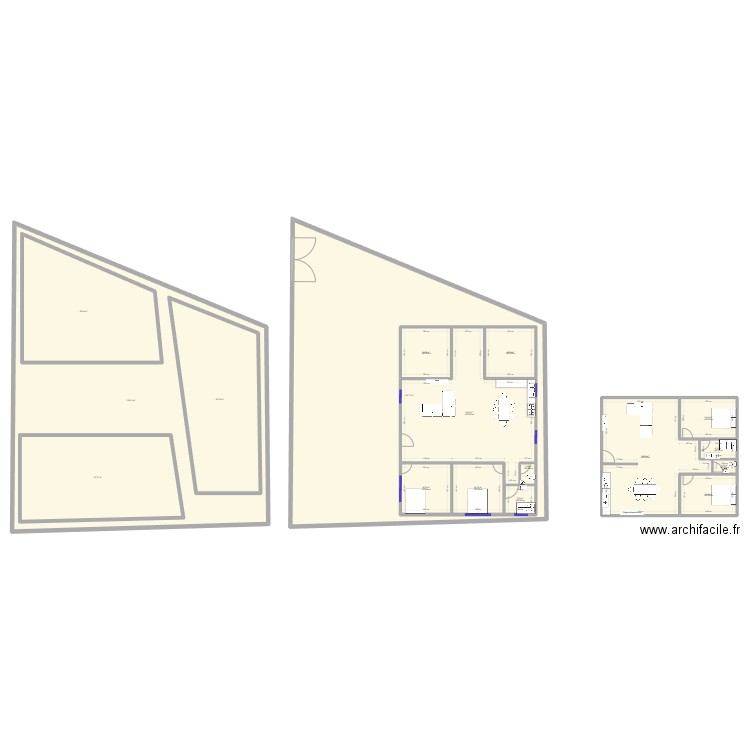 plan. Plan de 17 pièces et 1305 m2