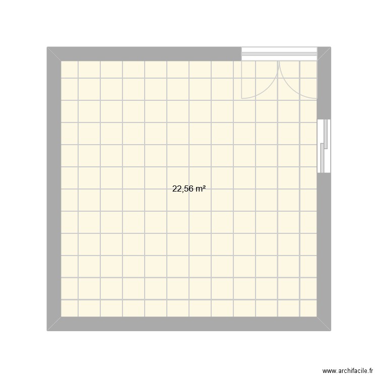 AROLU. Plan de 1 pièce et 23 m2