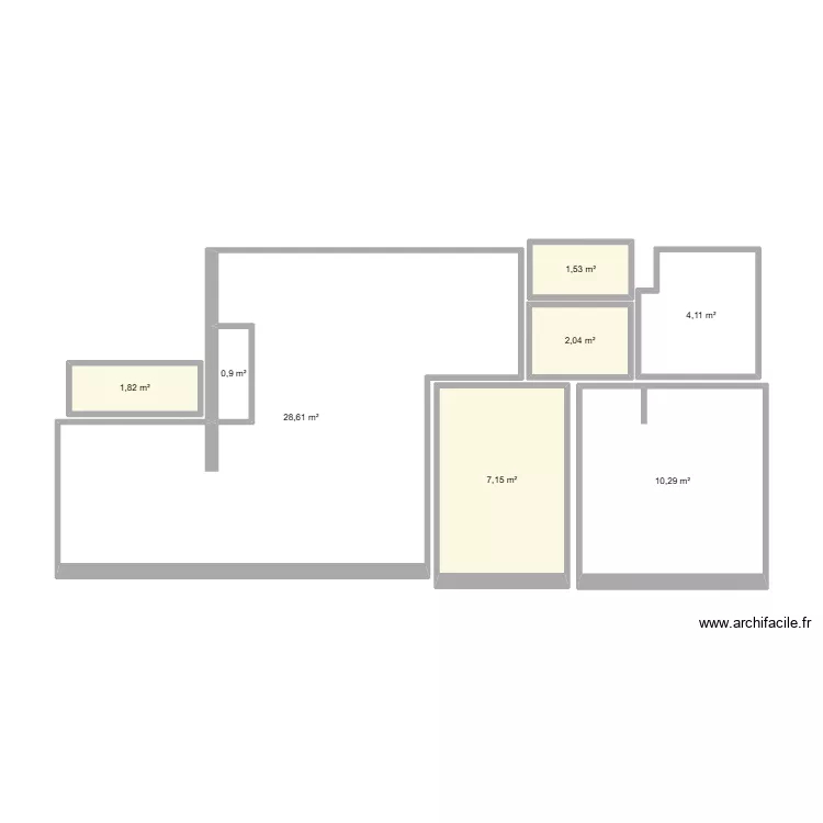 Bat C2 - Lot 80. Plan de 8 et 56 m² Bat C2 - Lot 80. Plan de 8 et 56 m²