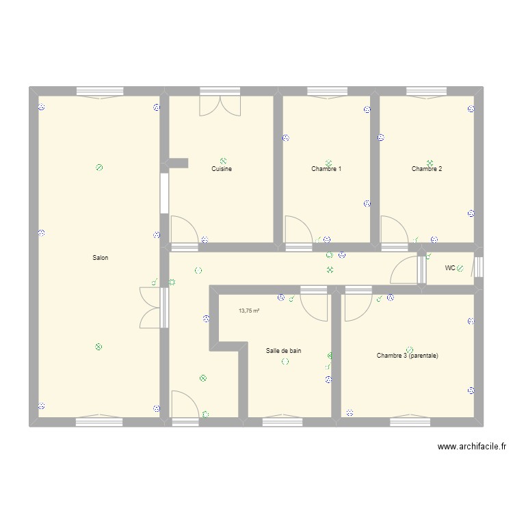 plan maison tergnier. Plan de 0 pièce et 0 m2