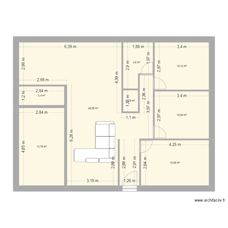 New maison le treport 2. Plan de 8 pièces et 102 m2