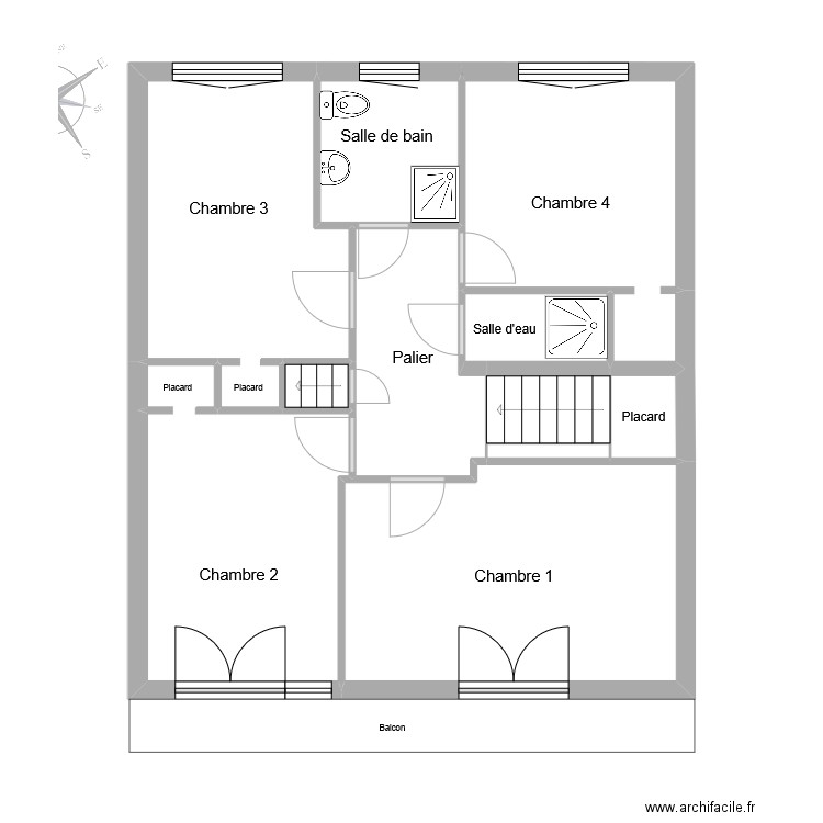 Deriaud. Plan de 16 pièces et 119 m2