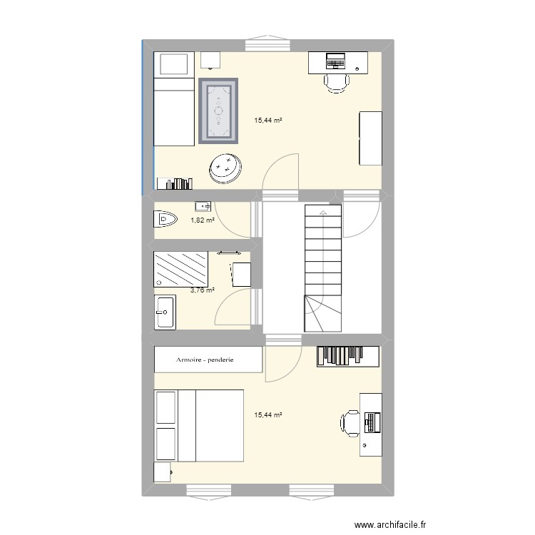 1er étage. Plan de 0 pièce et 0 m2